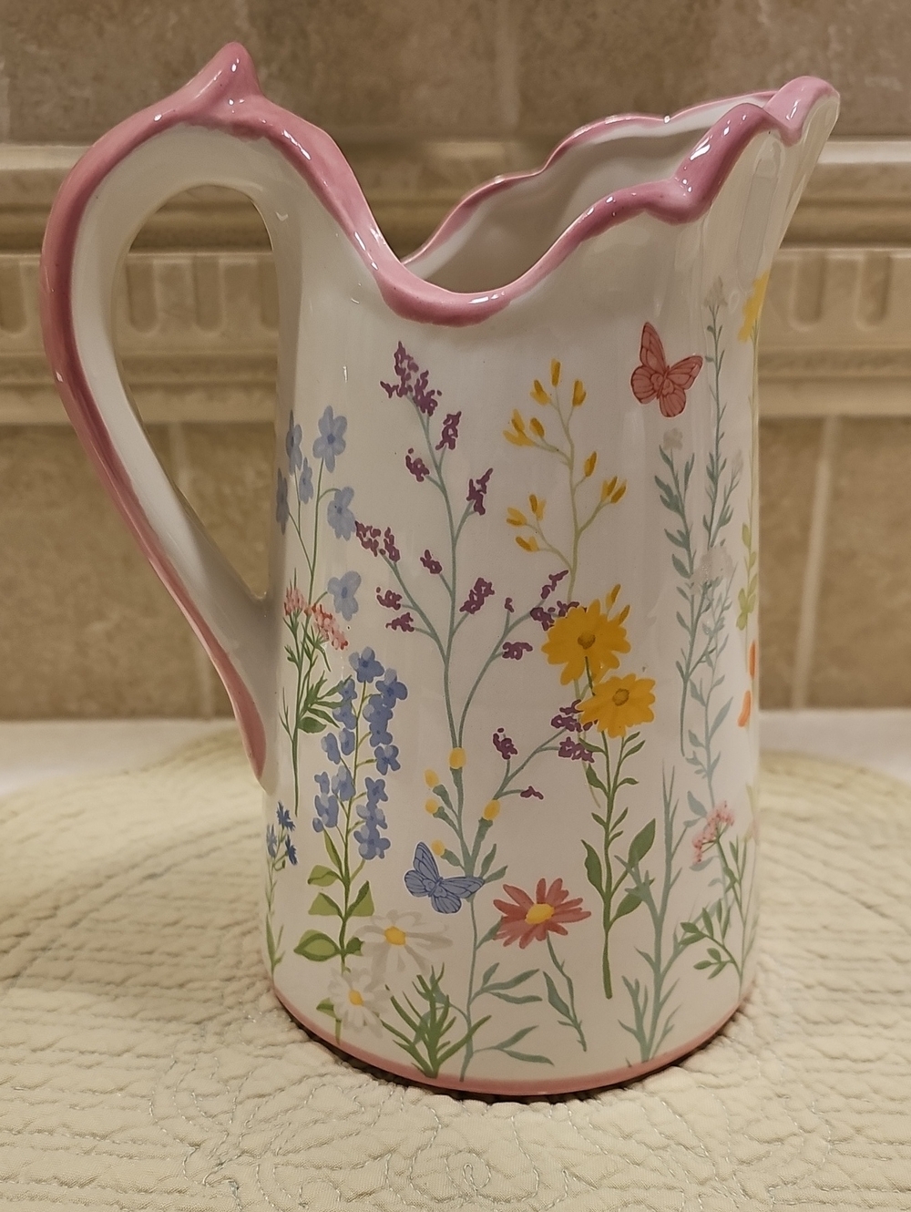 Dolly Parton Spring Wildflower Ceramic Pitcher